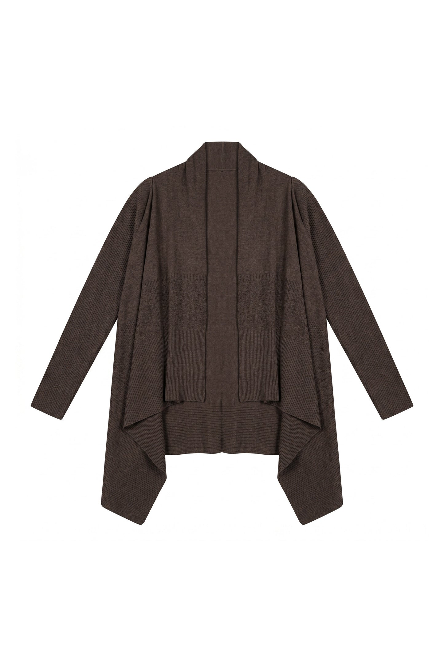 Ensemble 3 pièces en maille irrégulière avec cardigan et jupe
