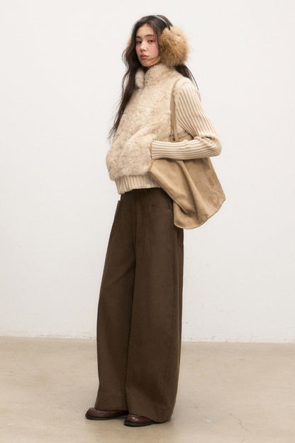 Conjunto de pantalones de pierna ancha Coffee