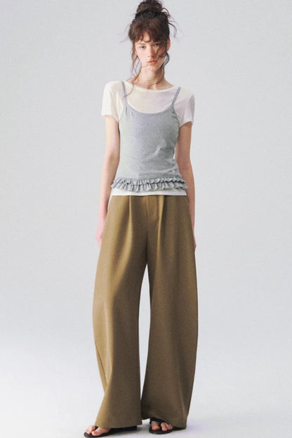 Ruffled Layered Two-Piece Top