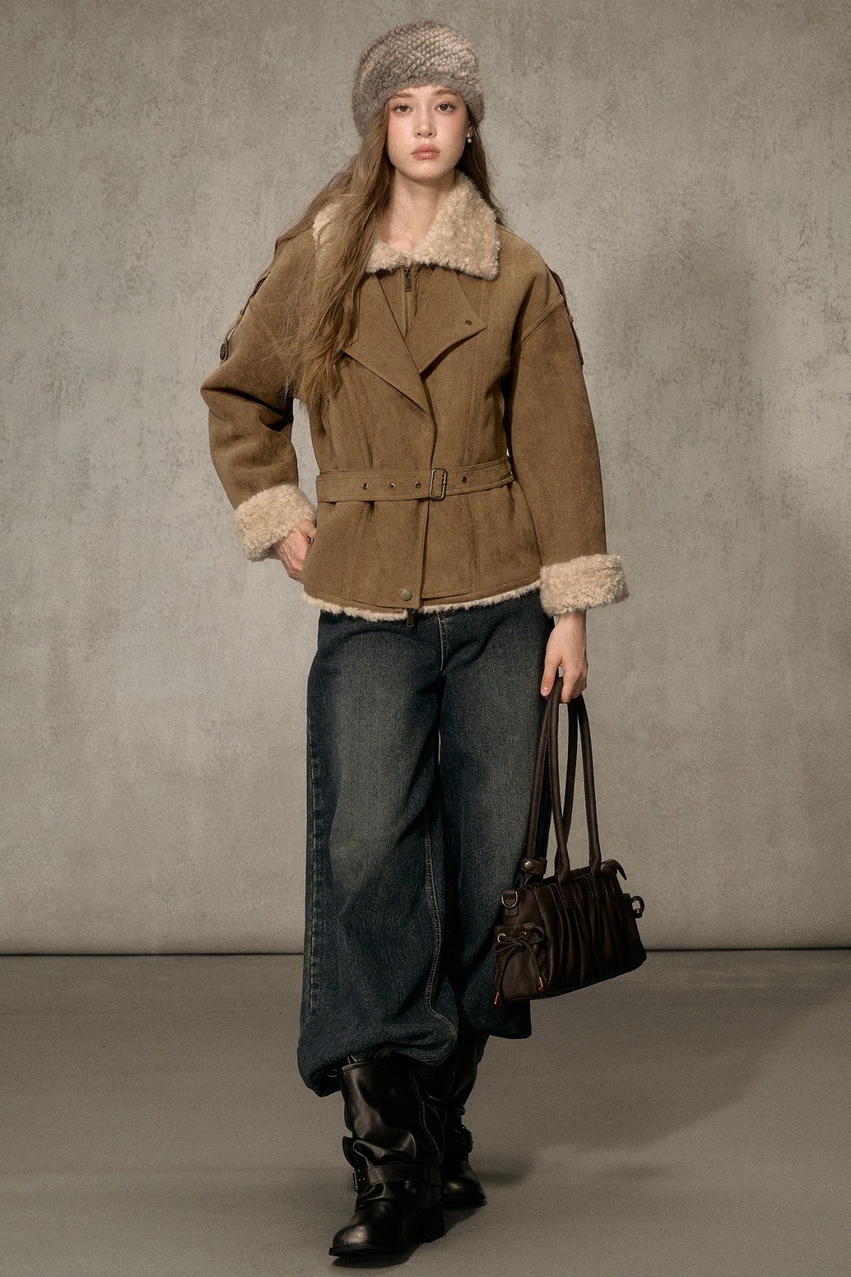 Cloud Shearling Biker Jacket