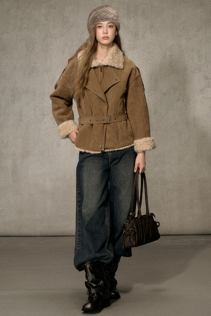 Cloud Shearling Biker Jacket