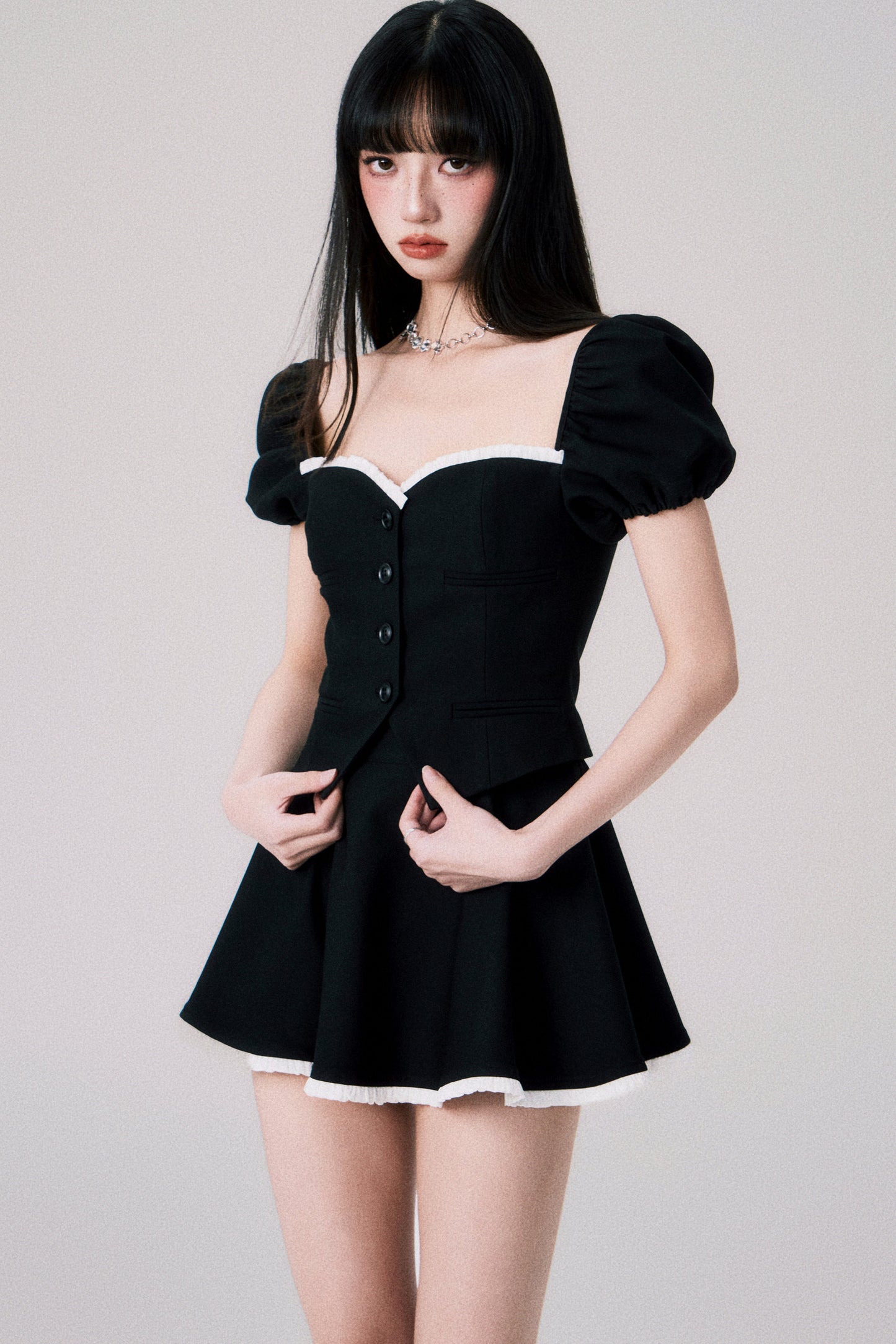 Strapless Corset Top and Puff Skirt Set-Up