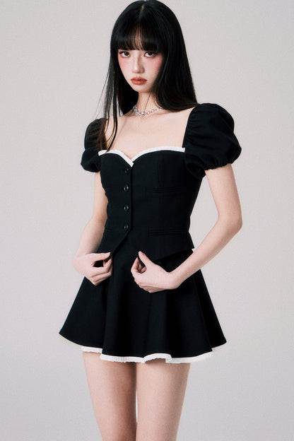 Strapless Corset Top and Puff Skirt Set-Up