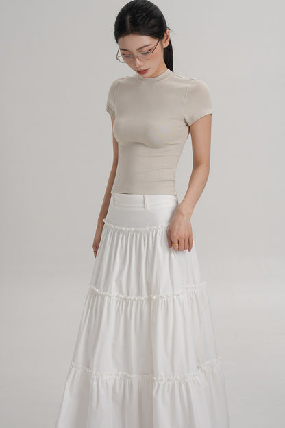 Elegant Wool Waist-Cinching Top