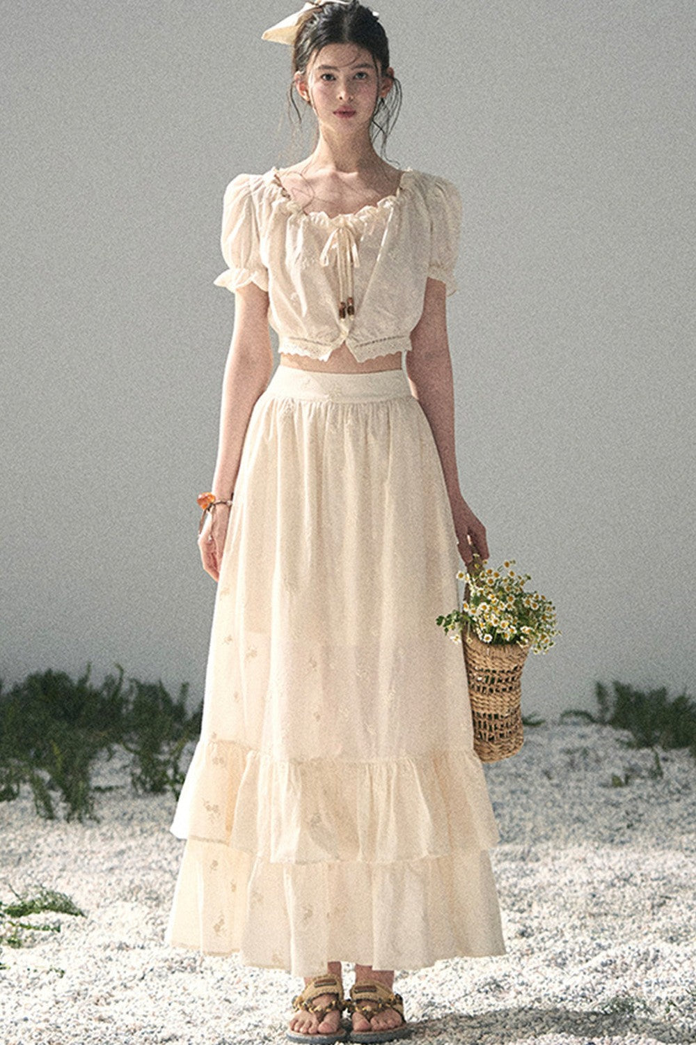 Mature Garden Summer Skirt Set-Up