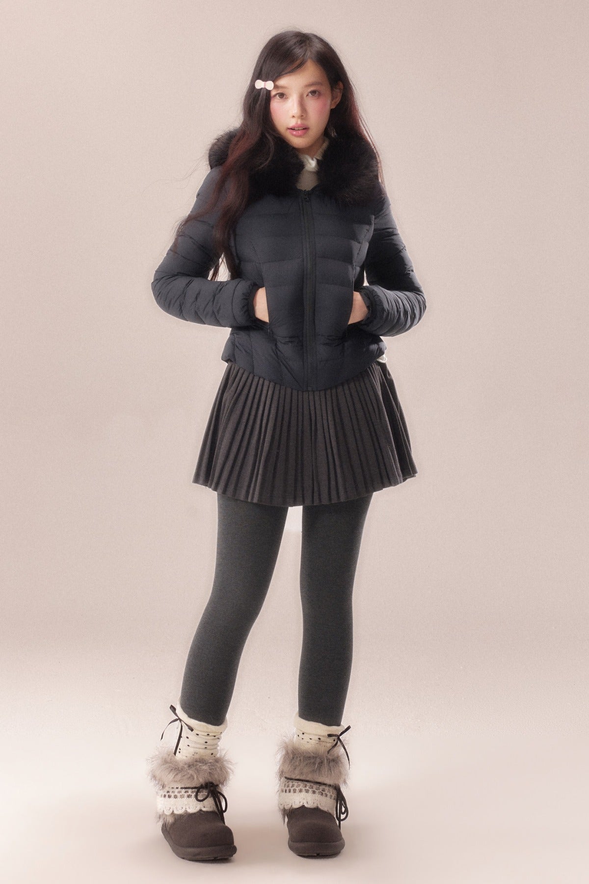 Fur Collar Short Down Jacket