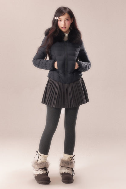 Fur Collar Short Down Jacket