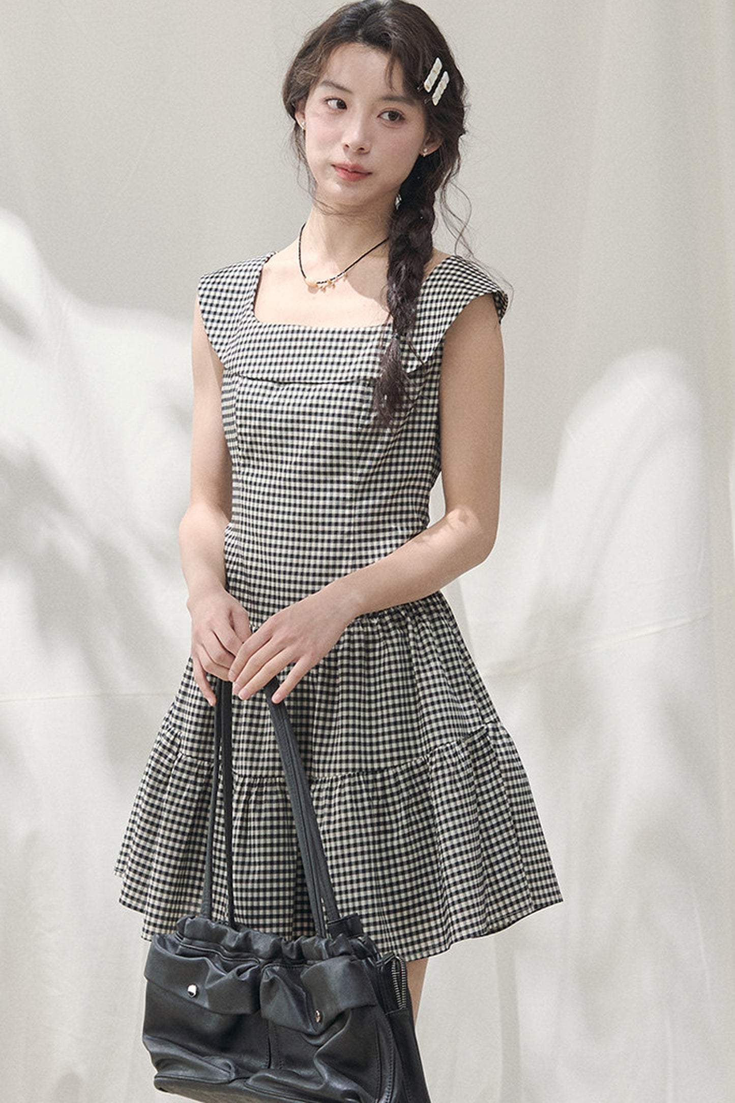 Cloud Garden Plaid Dress