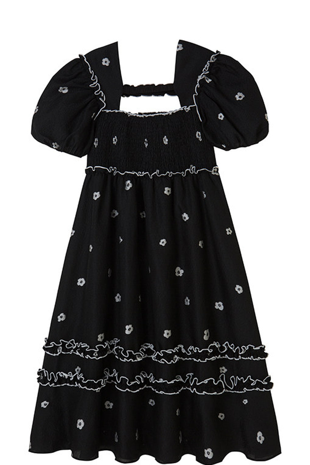 Floral Puff-Sleeve Dress