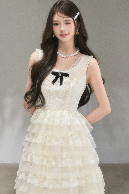 Thousand-Layer French Lace Dress