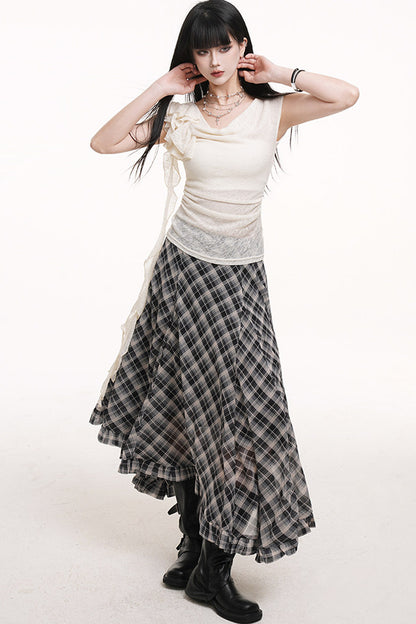 Sheer Sleeveless Blouse
