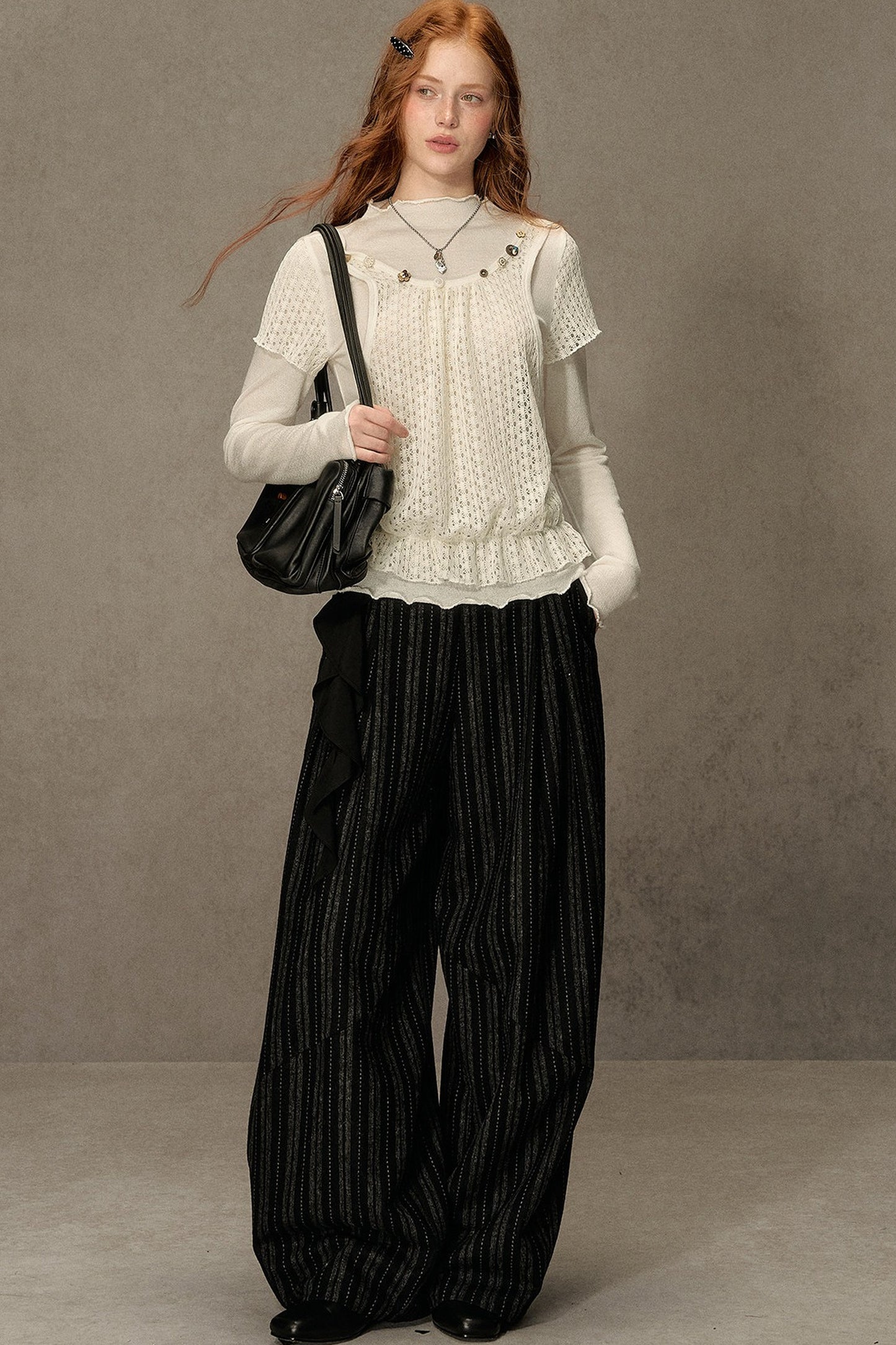Sunset Wool Striped Pants