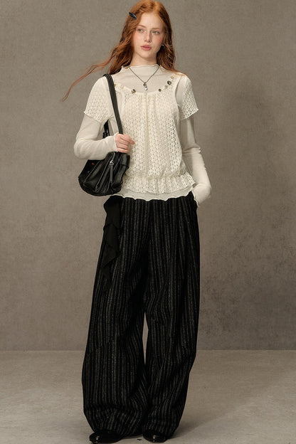 Sunset Wool Striped Pants