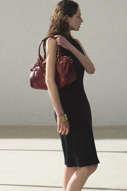 Acetate Black Tank Dress