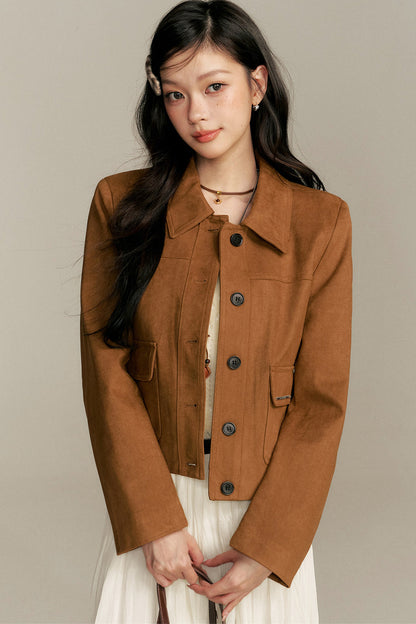 Faux Suede Brown Jacket