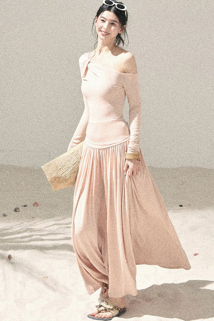 Sunset Elegance Top and Skirt Set-Up