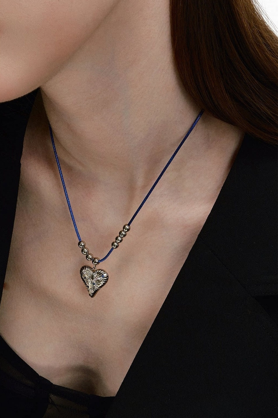 Braided Rope Pull Heart Necklace