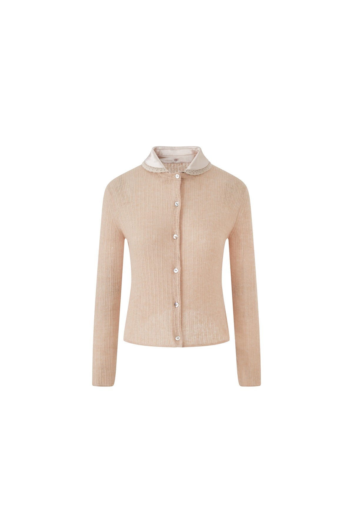 Detachable Doll Collar Knit Cardigan