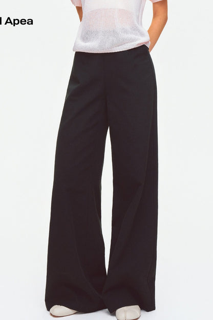 Tencel Linen Cotton Wide-Leg Trousers