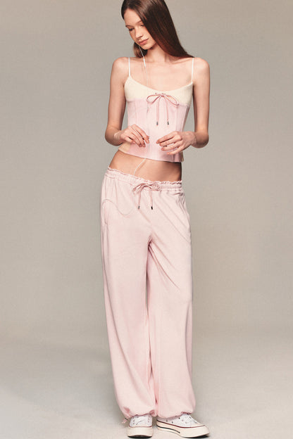 Slim-Fit Color-Block Camisole and Pants Set-Up
