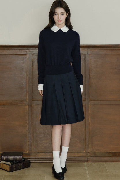 A-Line Pleated Skirt