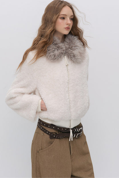 Fur Collar Lamb Wool Jacket