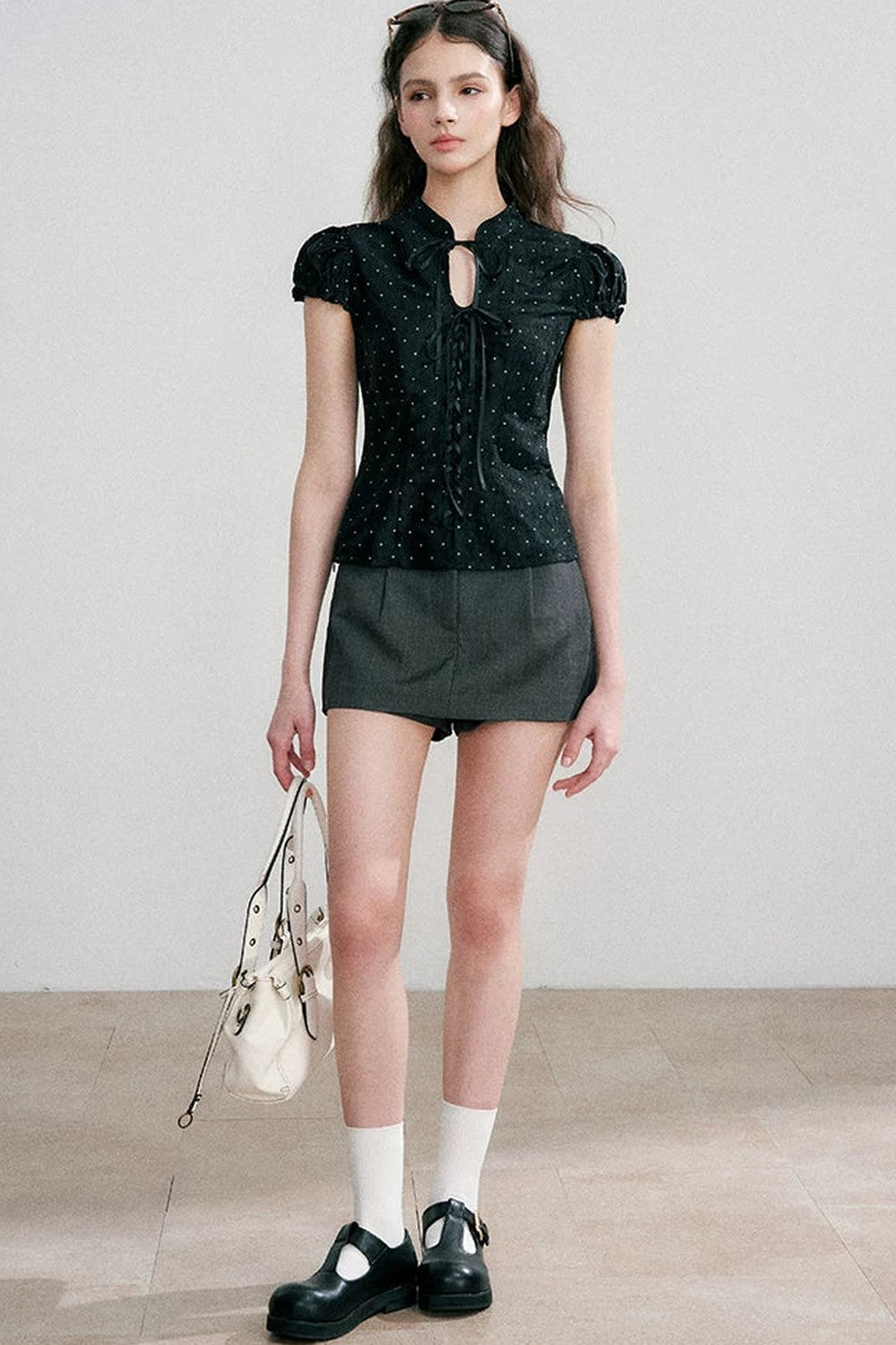 Polka Dot Short Sleeve Top Set-Up