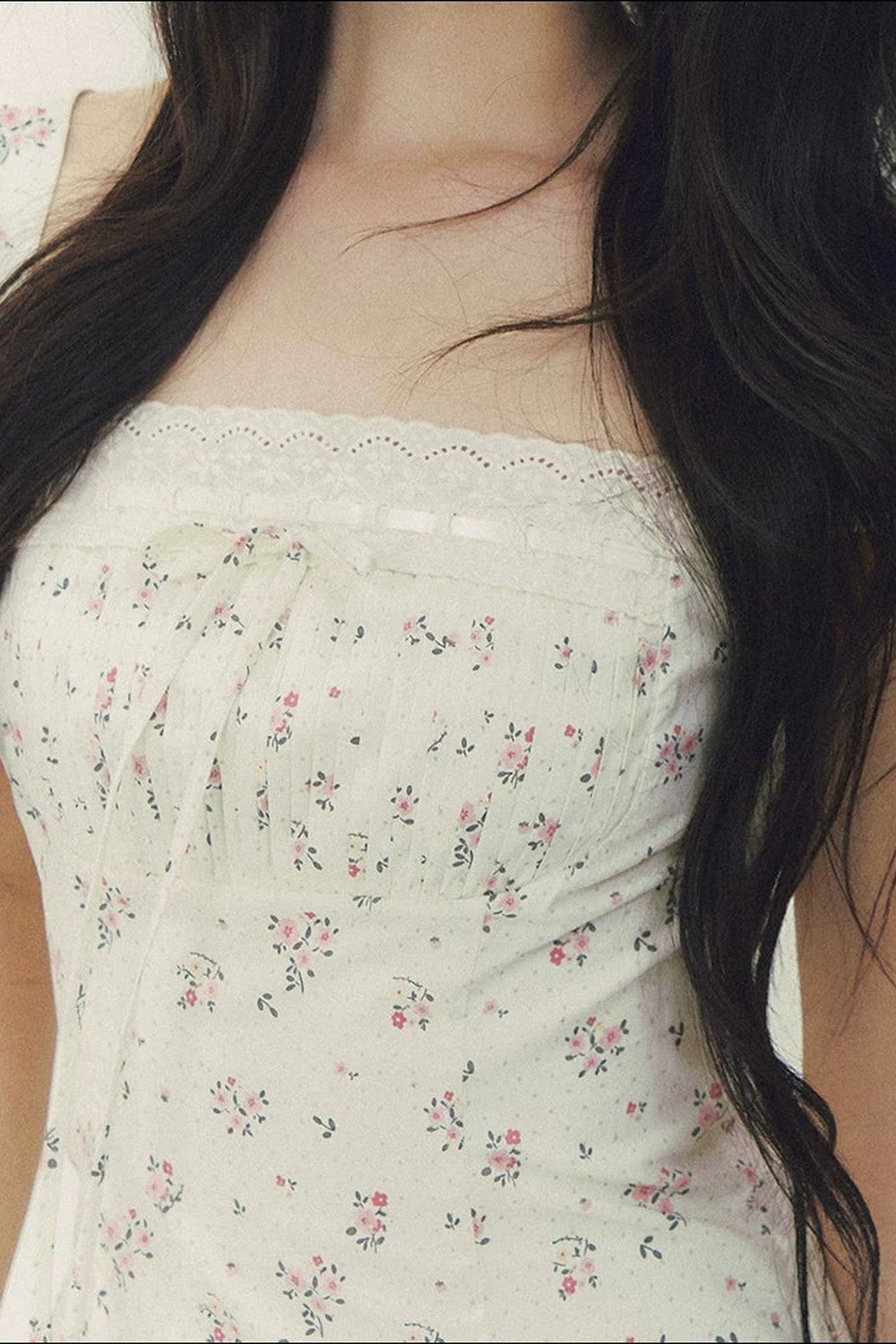 Floral Polka Dot A-Line Dress