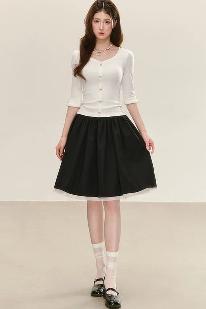 Elegant Knitted V-Neck Top