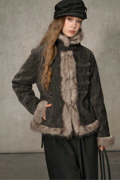 Napoleon Collar Down Jacket