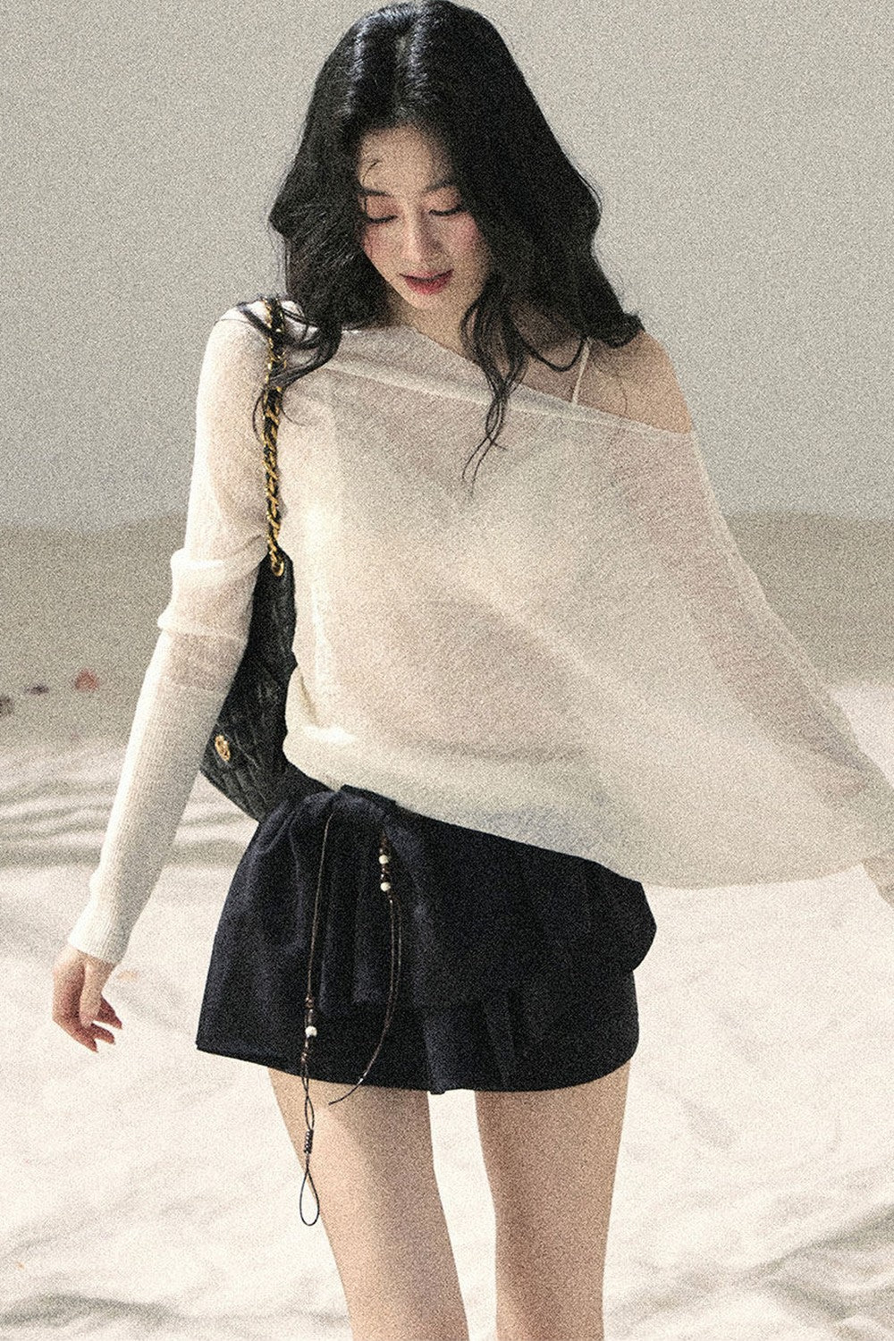 Conjunto de Top Hazy Mist Sin Hombros