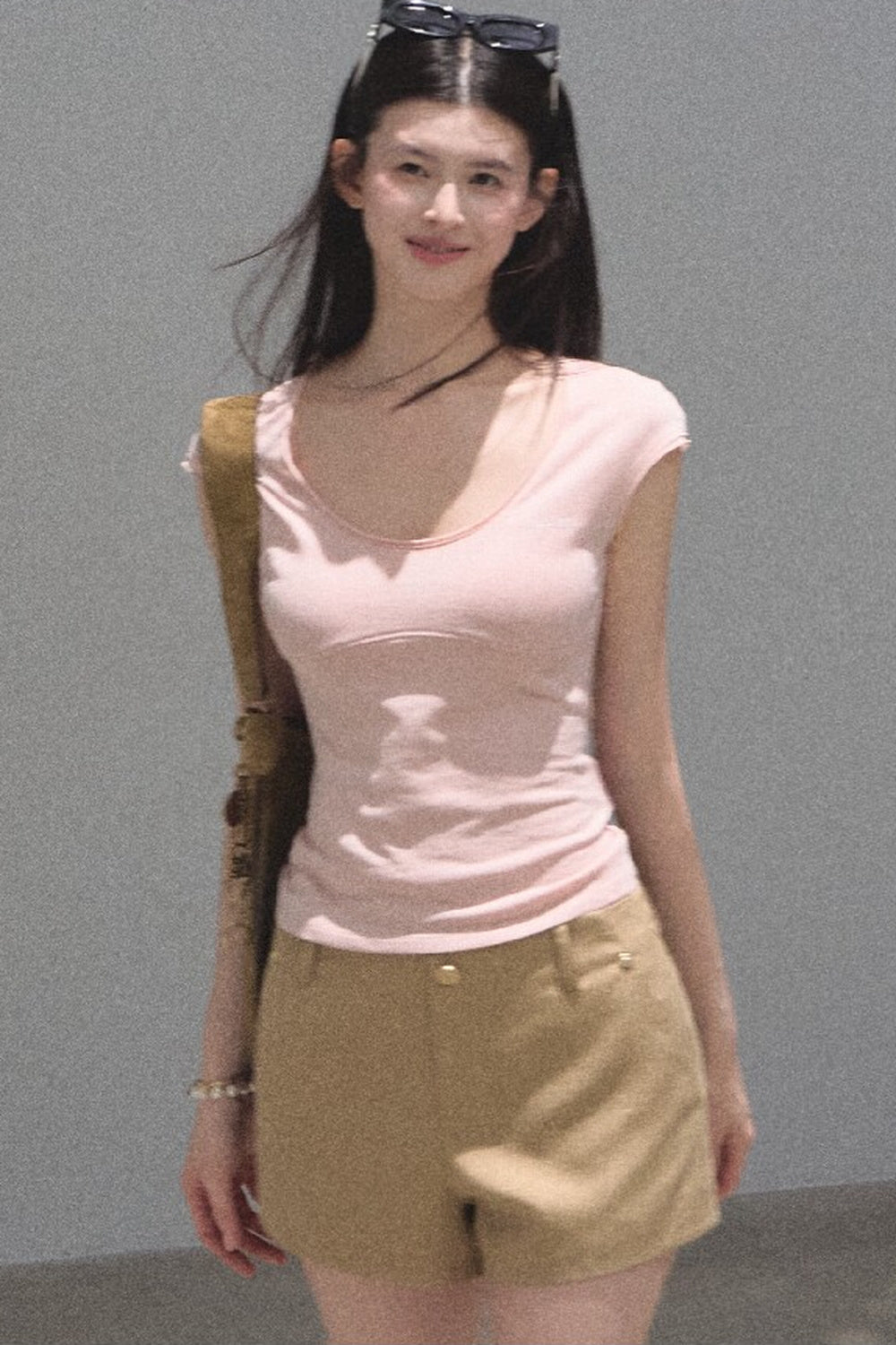 Slim-Fit High-Waisted Suit Shorts