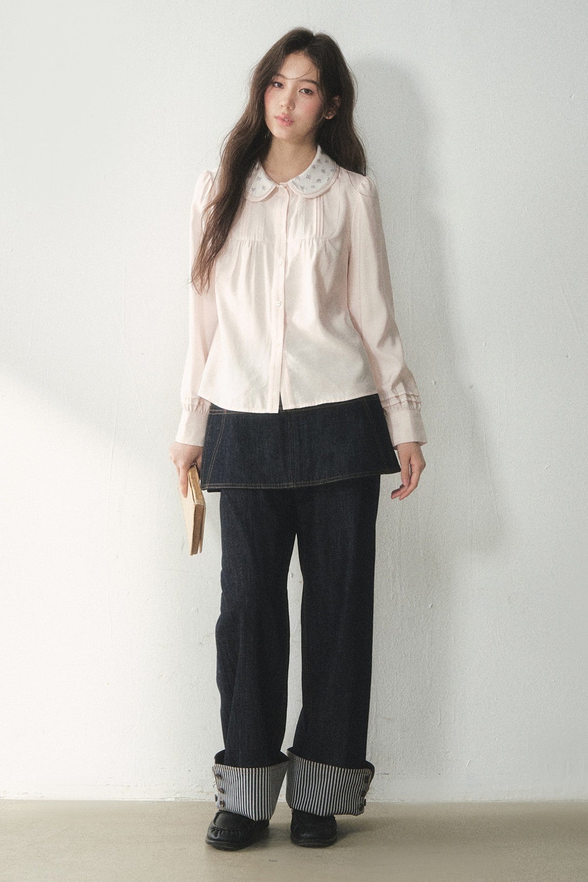 Lyocell Doll Collar Blouse