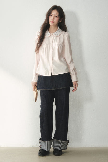 Lyocell Doll Collar Blouse