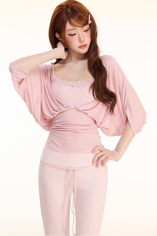 Layered V-Neck Two-Piece Set-Up