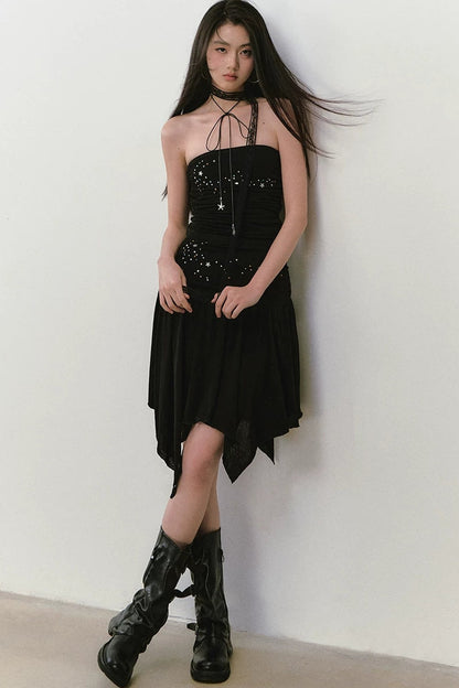 Star Beaded Pleated Bustier