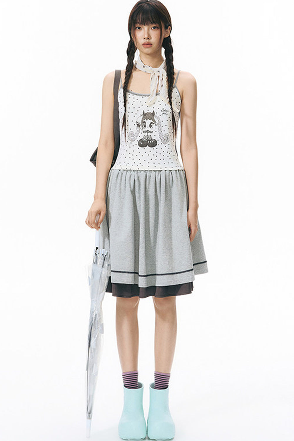 All-Over Print Color-Blocked Camisole