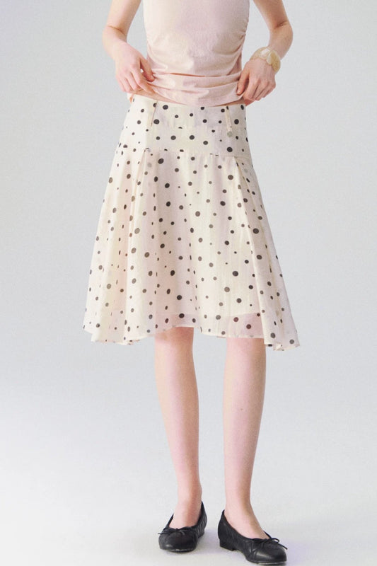 Tencel Polka Dot Skirt
