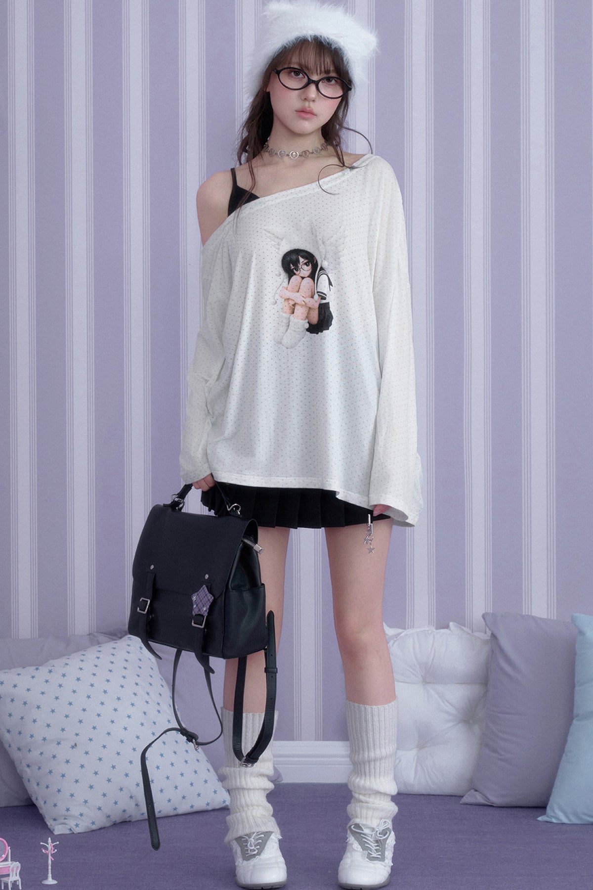 Star Sailor Angel Off-Shoulder T-Shirt