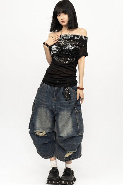 Spicy Girl Off-Shoulder T-Shirt