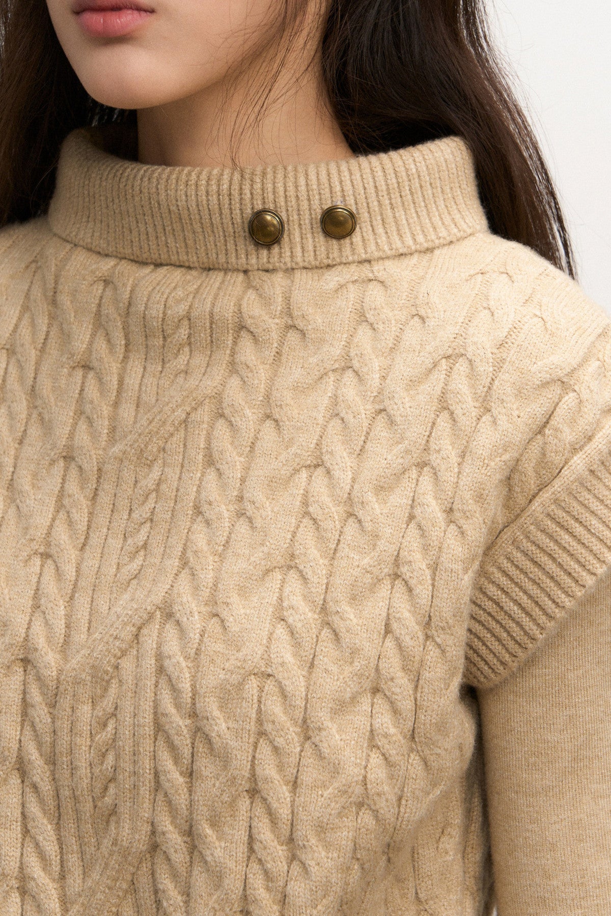 Layered-Look Knit Top and Skirt Set-Up