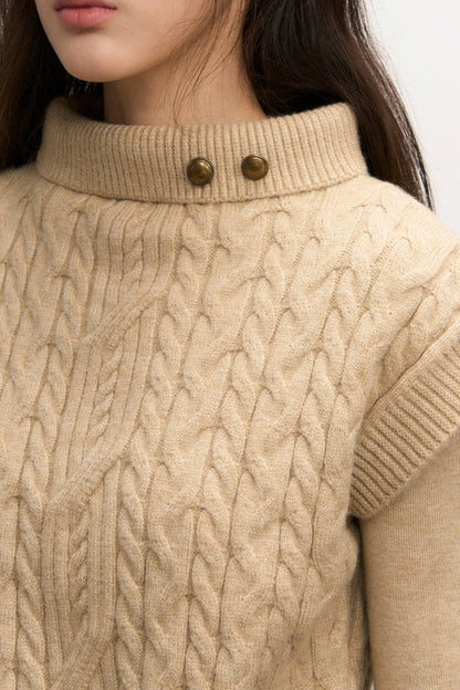 Layered-Look Knit Top and Skirt Set-Up