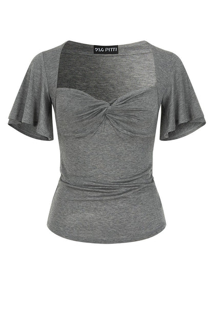 Cross-Twisted Tencel Wool X-Line Top