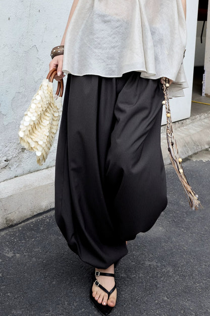 Modern Retro Striped Balloon Pants