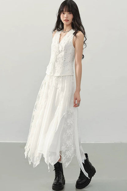 Whispering Moonlight Lace Skirt