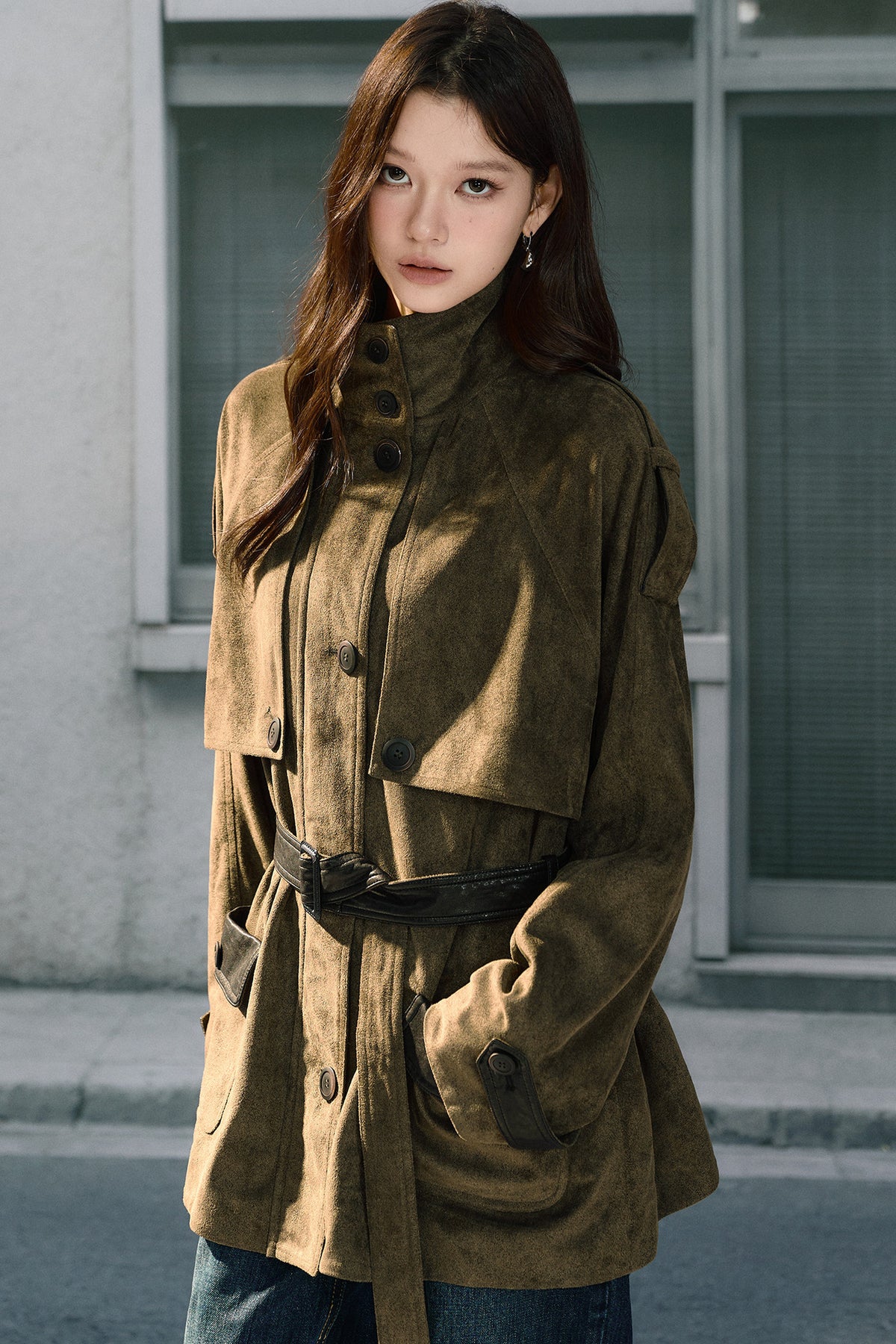 Suede Belted Jacket