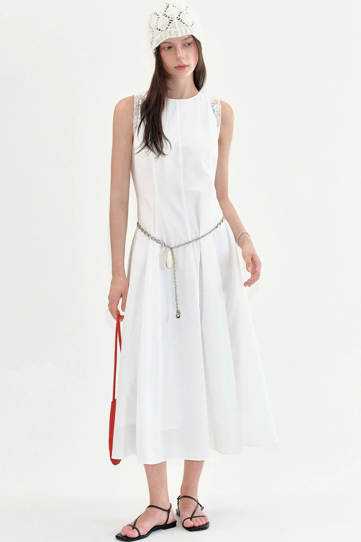 Lace Splicing A-Line Dress