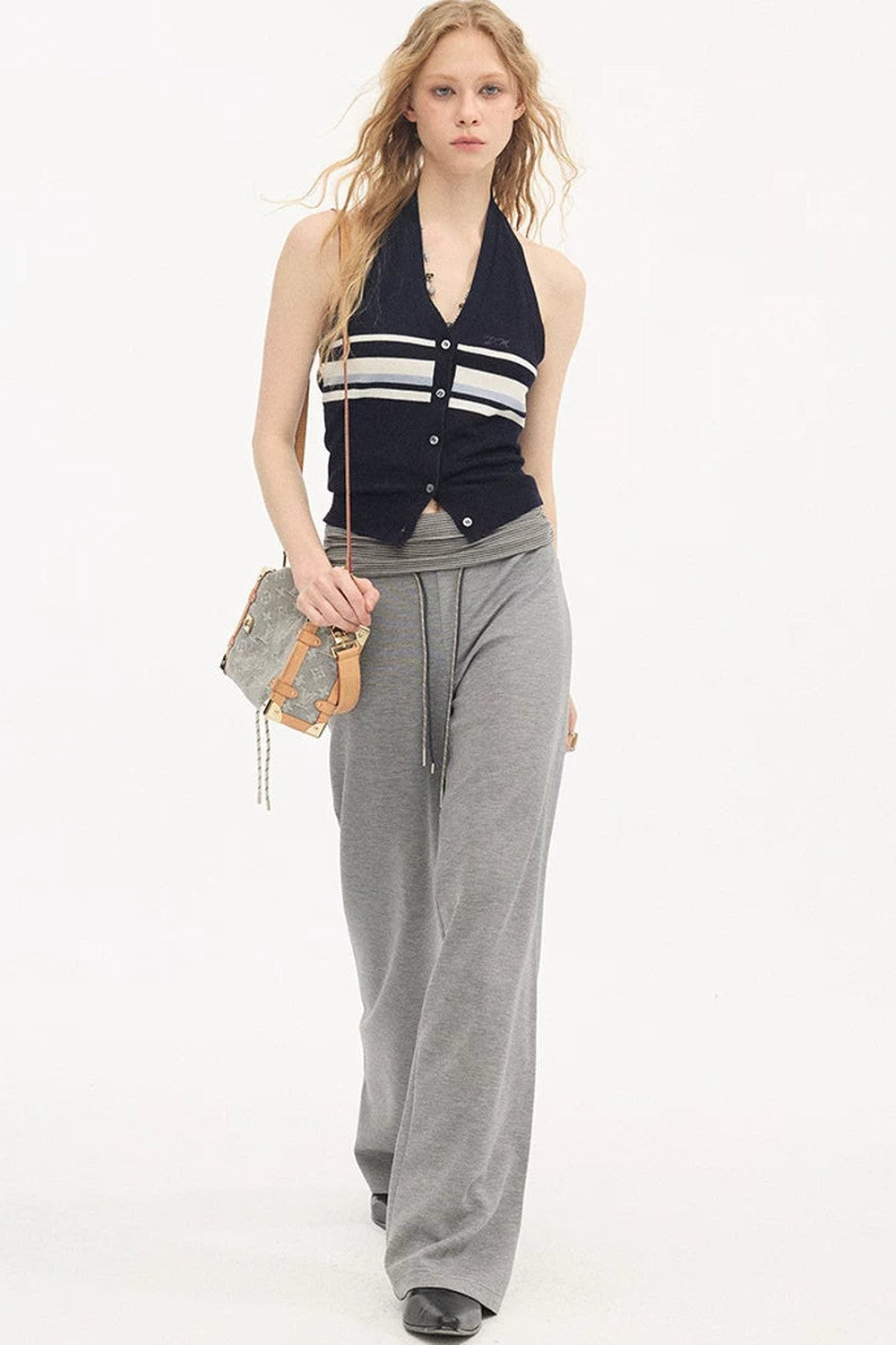 Pantalones casuales slim de cintura alta