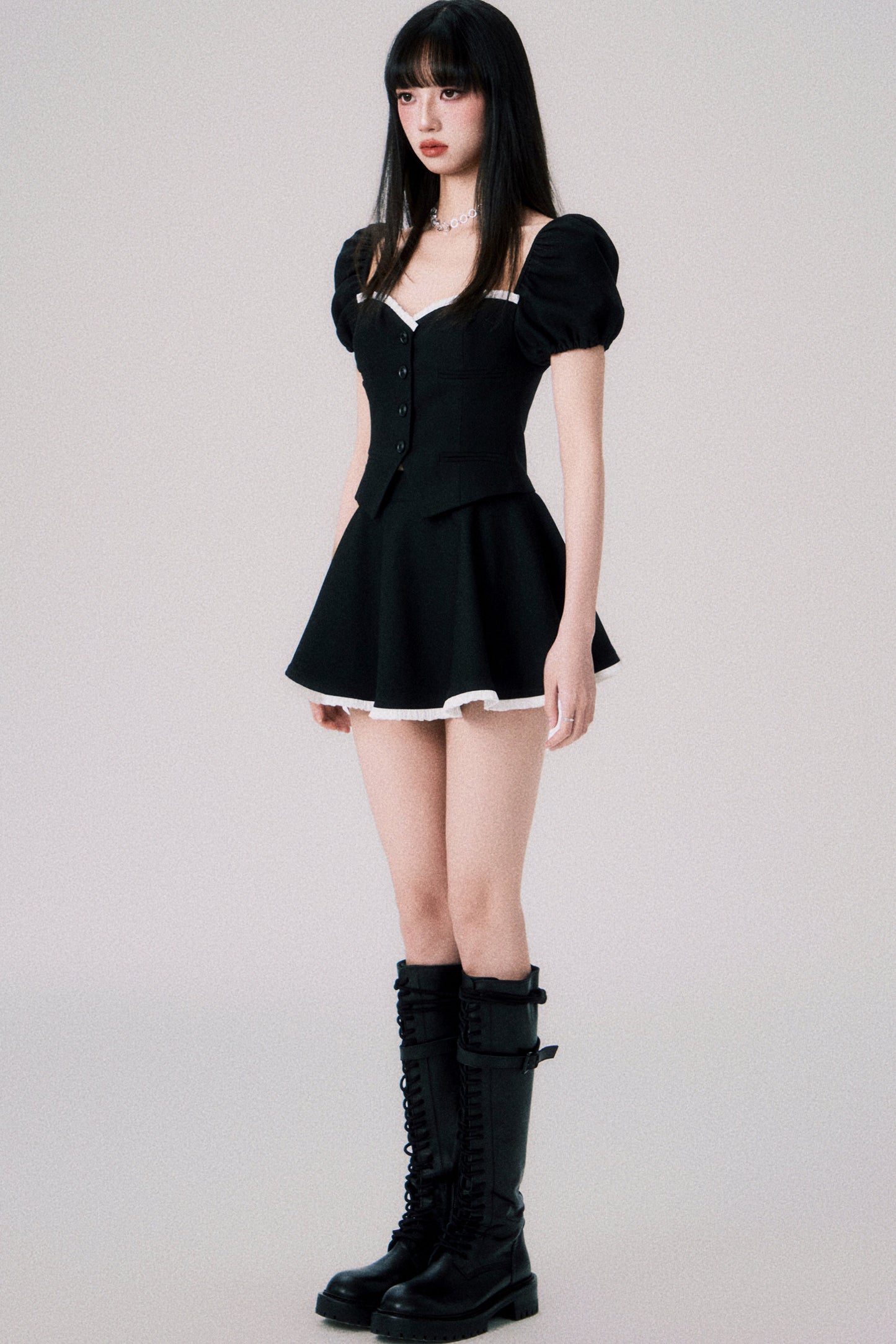 Strapless Corset Top and Puff Skirt Set-Up