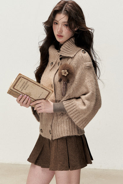 Double-Breasted Knit Jacket